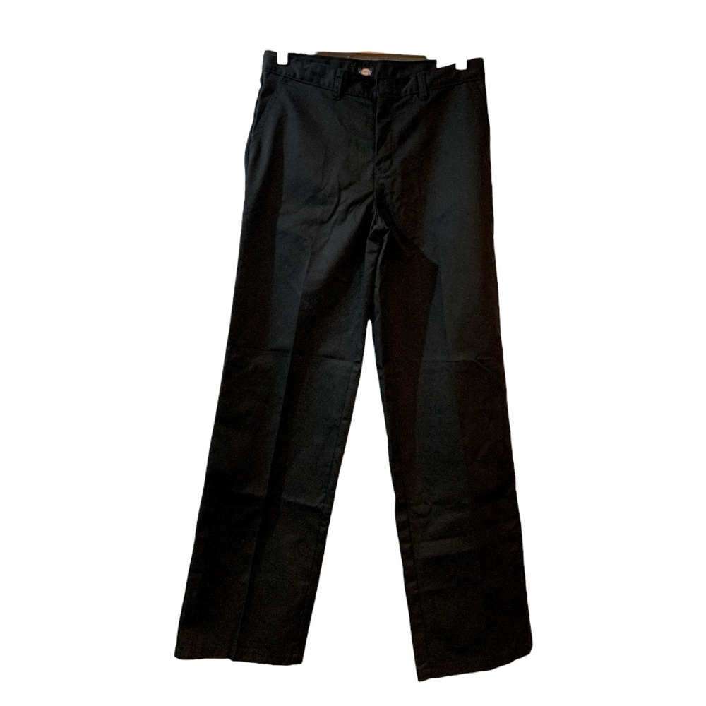 Dickies NEW Classic Fit Pant Black 18 Straight Leg Flat Front Adjustable Waist